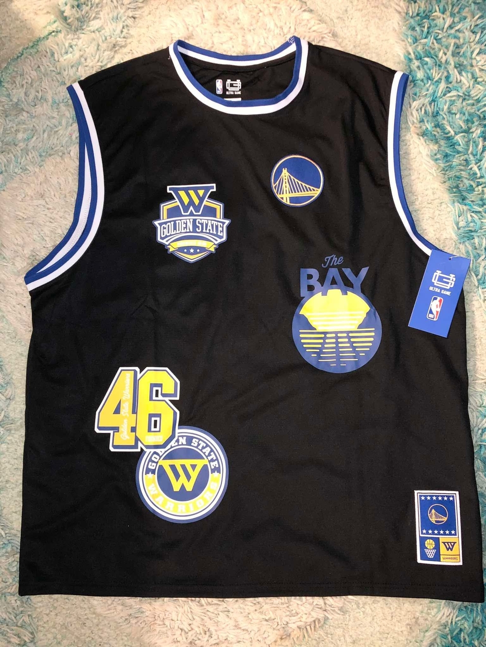 Ultra GAME Golden State Warriors NBA Jersey Black 2X Basketball